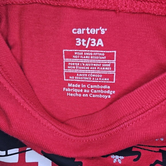 Carter's Christmas Pajamas 3t - Picture 3 of 9